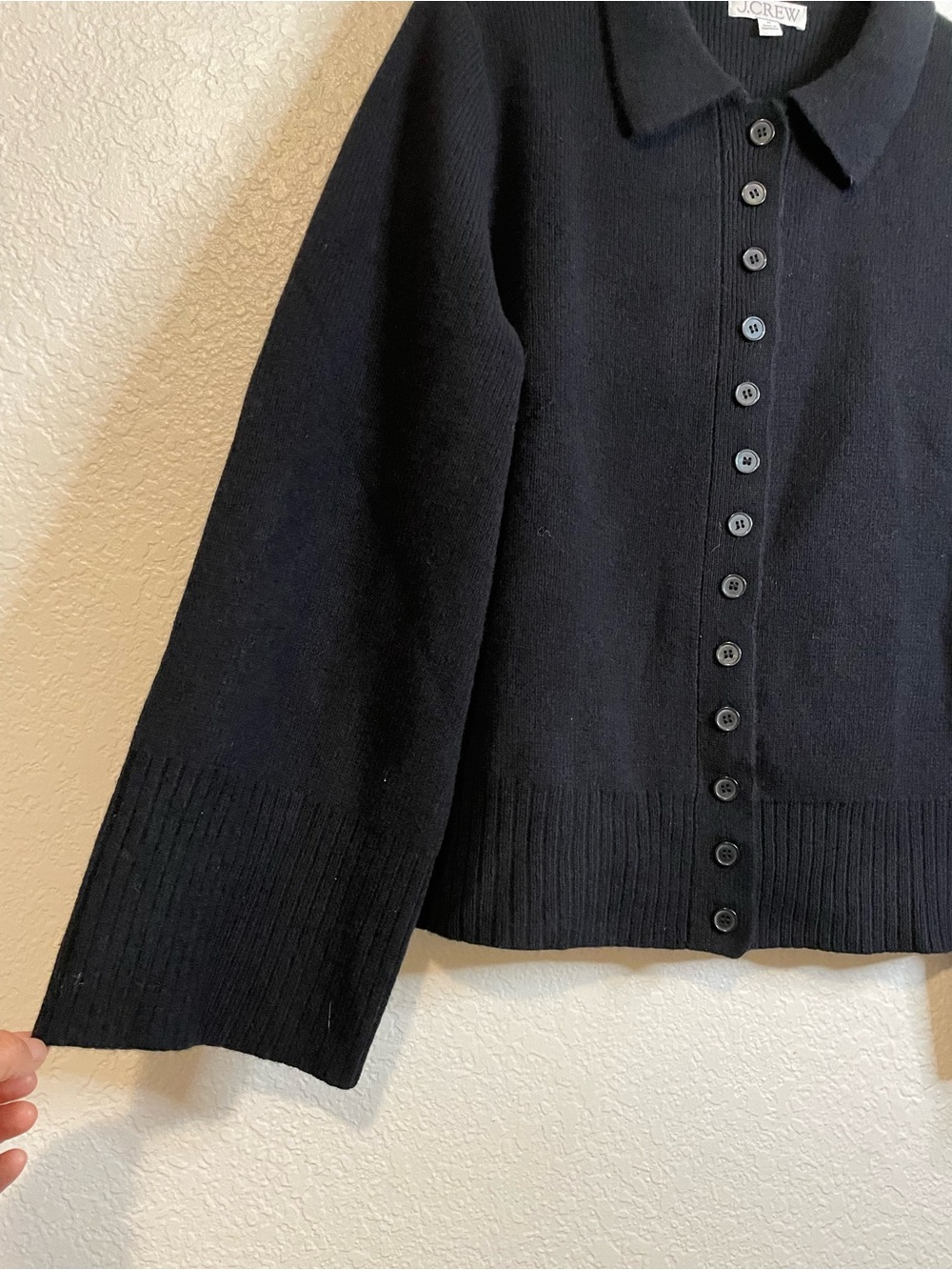 J. Crew Milano-stitch black cardigan - Picture 4 of 7